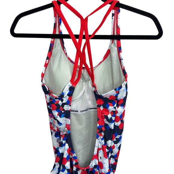 NWT Speedo Printed Thin Strap One Piece Swimsuit Women's Size 8 - Picture 6 of 9